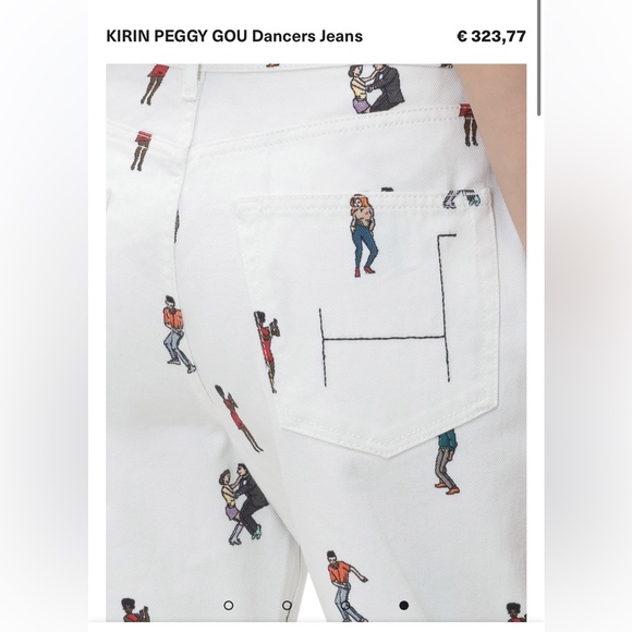 White Dance Print Jeans - Picture 10 of 10